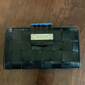 Brighton Black Leather Wallet Clutch